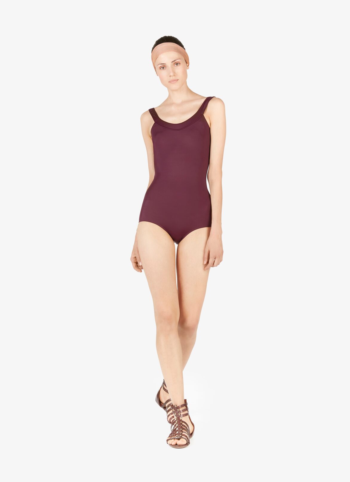 Open-Back Swimsuit ALAÏA PURPLE OPEN-BACK SWIMSUIT